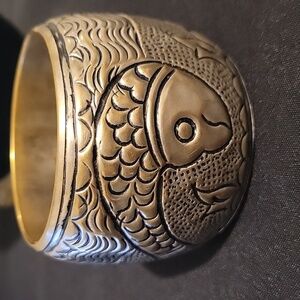 Vintage Brass Chunky Bangle